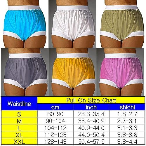 TAPIVA Plastic Pants for Adults with Incontinence,Elastic Band Plastic Waterproof Pants, Plastic PVC Diapers, Reusable Senior Diapers, Soft Surface, Suitable for Adult Men and Women