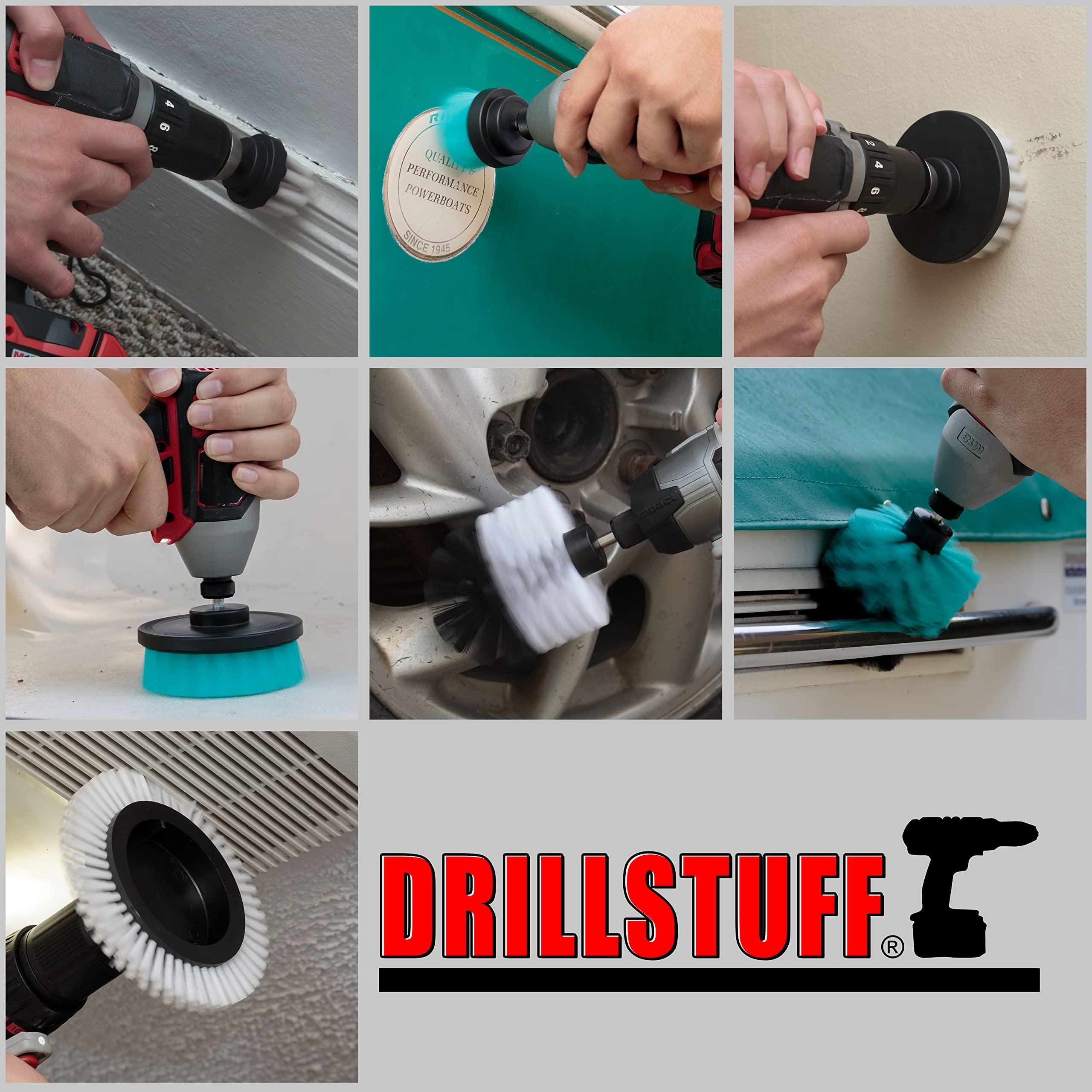 Drillstuff Drillstuff 7 Piece Bundle - Automotive Cleaning - Wheel Cleaner - Upholstery Brush - Carpet Cleaning Brushes - Pool Accessories - Bathroom Cleaning - Shower Cleaner - Toilet Brush