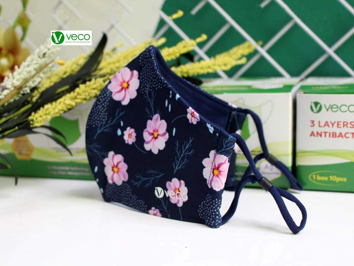 VECO VECO Fabric Face Mask - Pack of 5 (Adult, Combo 4)