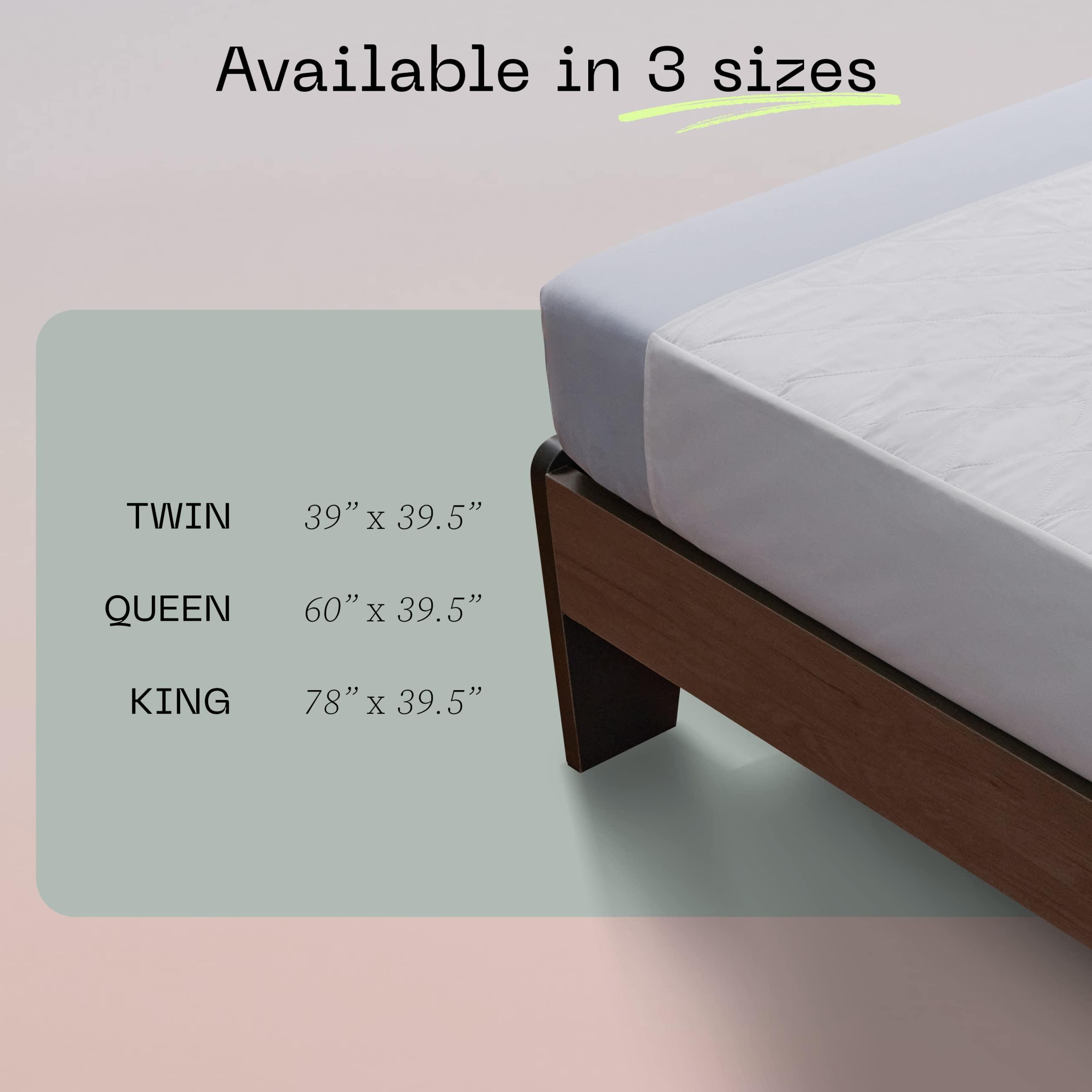 Coop Home Goods Coop Home Goods Waterproof Four Layer Bed Underpad for Incontinence, Queen, Washable Mattress Pad, Reusable Waterproof Mattress Cover, Bed Pads for Adults, Seniors, Children, Pets, Queen (60x39.5)