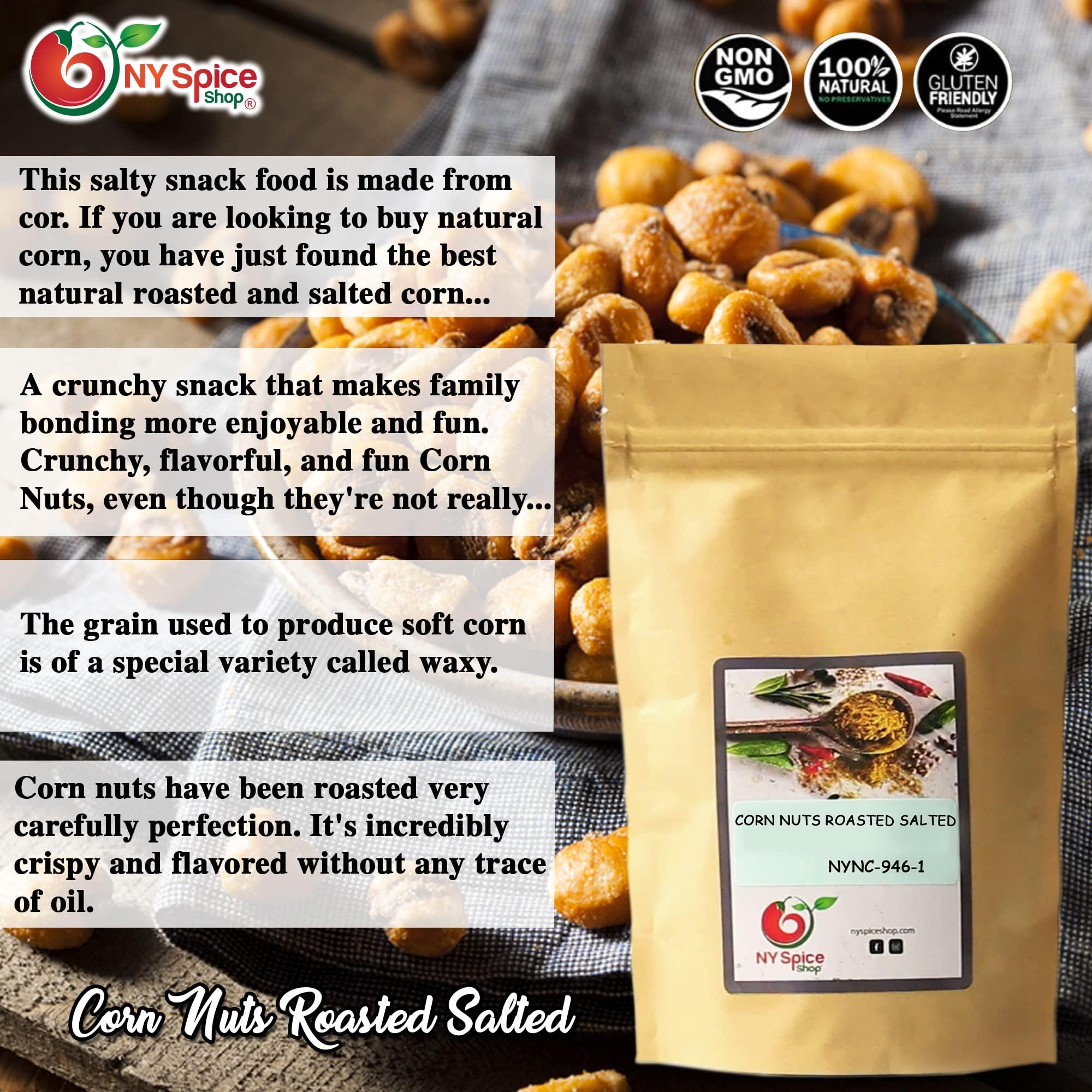 NY SPICE SHOP NY Spice Shop Roasted Corn Salted - 1 Pound Toasted Salted Corn Nuggets Trail Mix Nuts Healthy Snacks Bulk