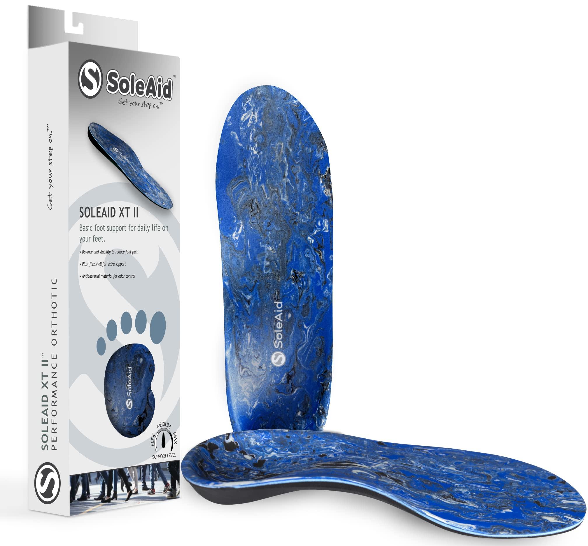 SoleAid SoleAid XT2 Performance Insoles - Light Weight, High Rebound, Shock Absorbing, Anti-Fatigue, Full Length Functional Foot Orthotics with Semi-Rigid Arch Support (Men\'s 12-12.5 / Women\'s -)