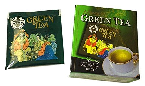 Mlesna Mlesna Pure Ceylon Foil Envelope Green Tea Selection, Jasmine, Soursop, Mint and Green Tea - 40 Count