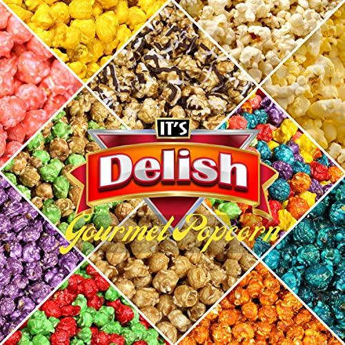 It's Delish Chocolate Swirl Popcorn by Its Delish, 2 lbs Bulk Bag, Festive Chocolate Air Popped Sweet Crunchy Popcorn with Chocolate Corn Snack, Parties – Gluten Free, Vegan, Kosher