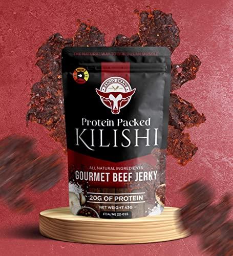 The Zango Company Ltd Kilishi. Spicy - Hot - Original Premium Gourmet Beef Jerky. High Protein. Less fats & Carbs. Paleo and Keto Friendly 1.5Oz