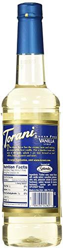 Torani Torani Sugar Free Vanilla Flavoring Syrup, 750mL (25.4 Fl Oz) Bottle Individually Boxed, With Black Pump