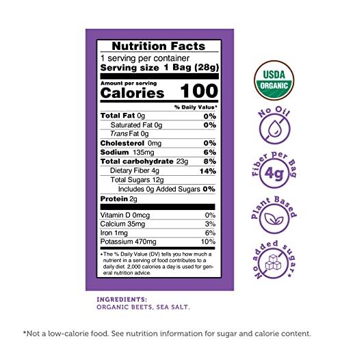 Good Chips by Paramo Snacks Baked Organic Beet Chips by GOOD CHIPS! 100% Natural, Oil Free, Only Two Ingredients: Organic Beets and Sea Salt. 1 oz Bags, Pack of 8