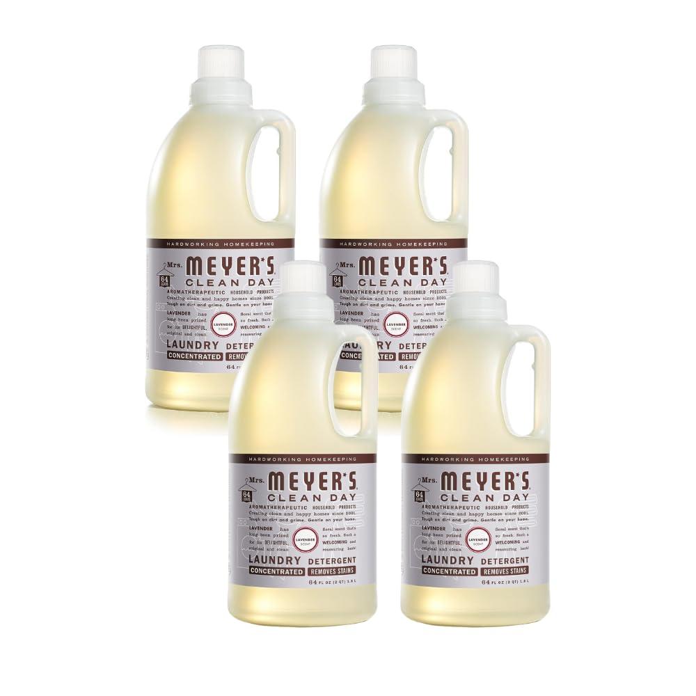 MRS. MEYER'S CLEAN DAY Mrs. Meyers Clean Day Lavender Laundry Detergent Concentrated Loads Per Bottle (64 Fl Oz (Pack of 4))