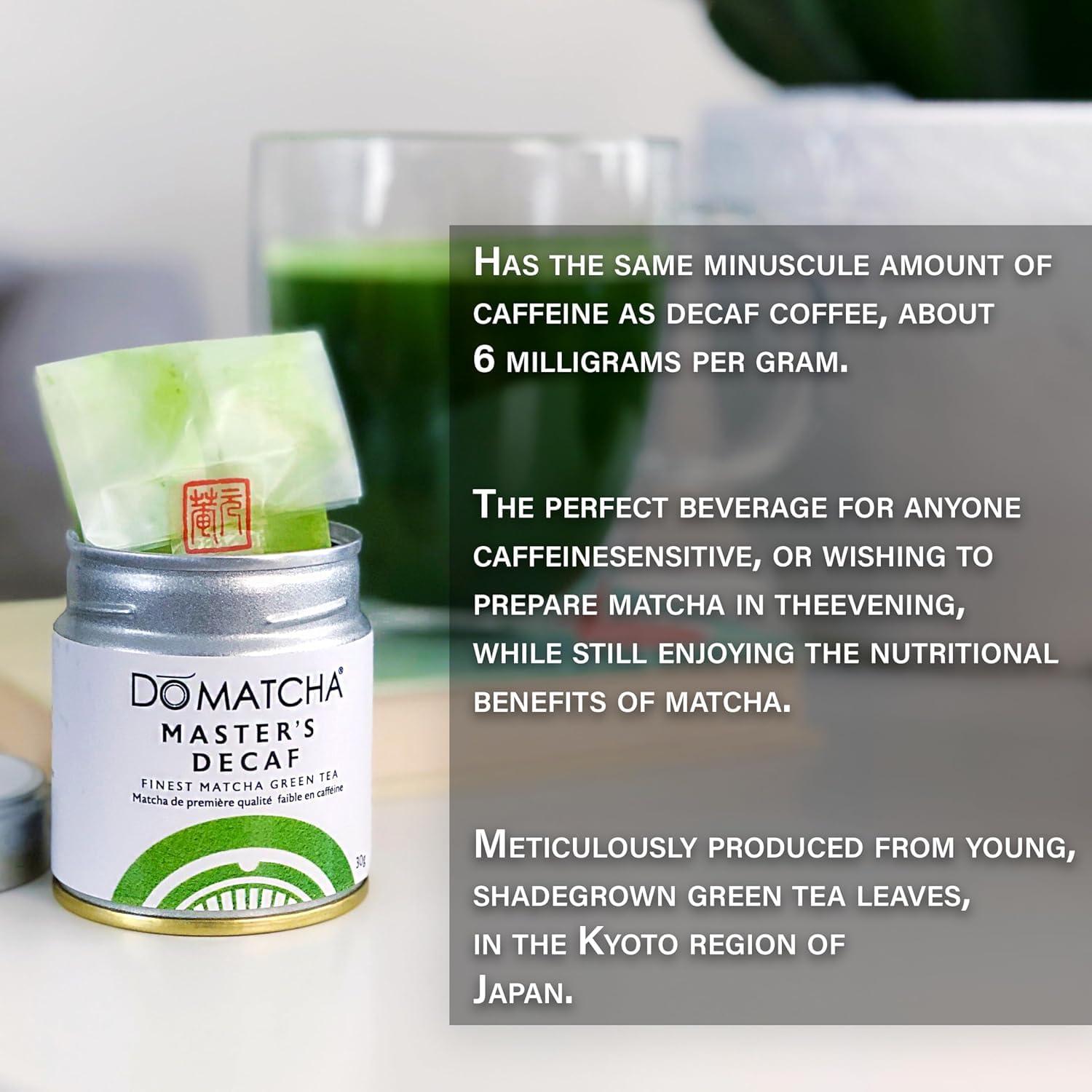 DoMatcha DoMatcha, Master\'s Decaf Matcha Powder, Authentic Japanese Green Tea, Ceremonial Grade, 30g