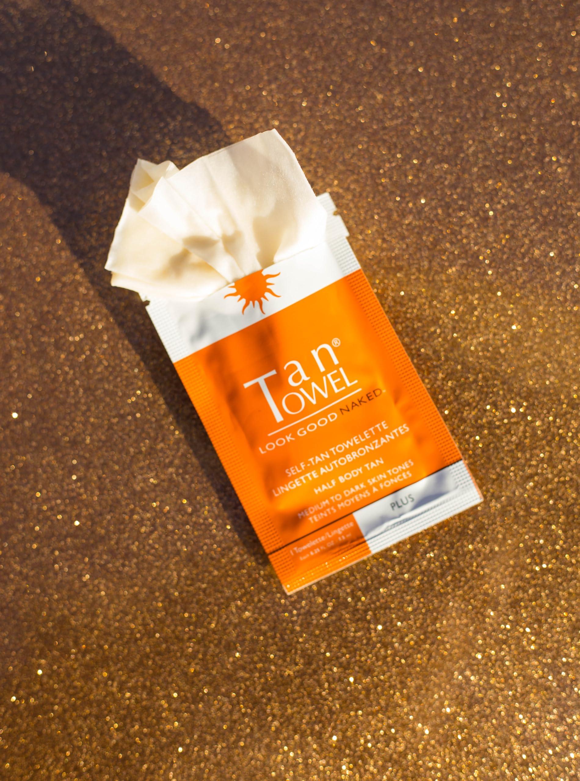 Tan Towel TanTowel Half Body Tan Towelettes - 10 Pack, Plus, 10 Count (Pack of 1)