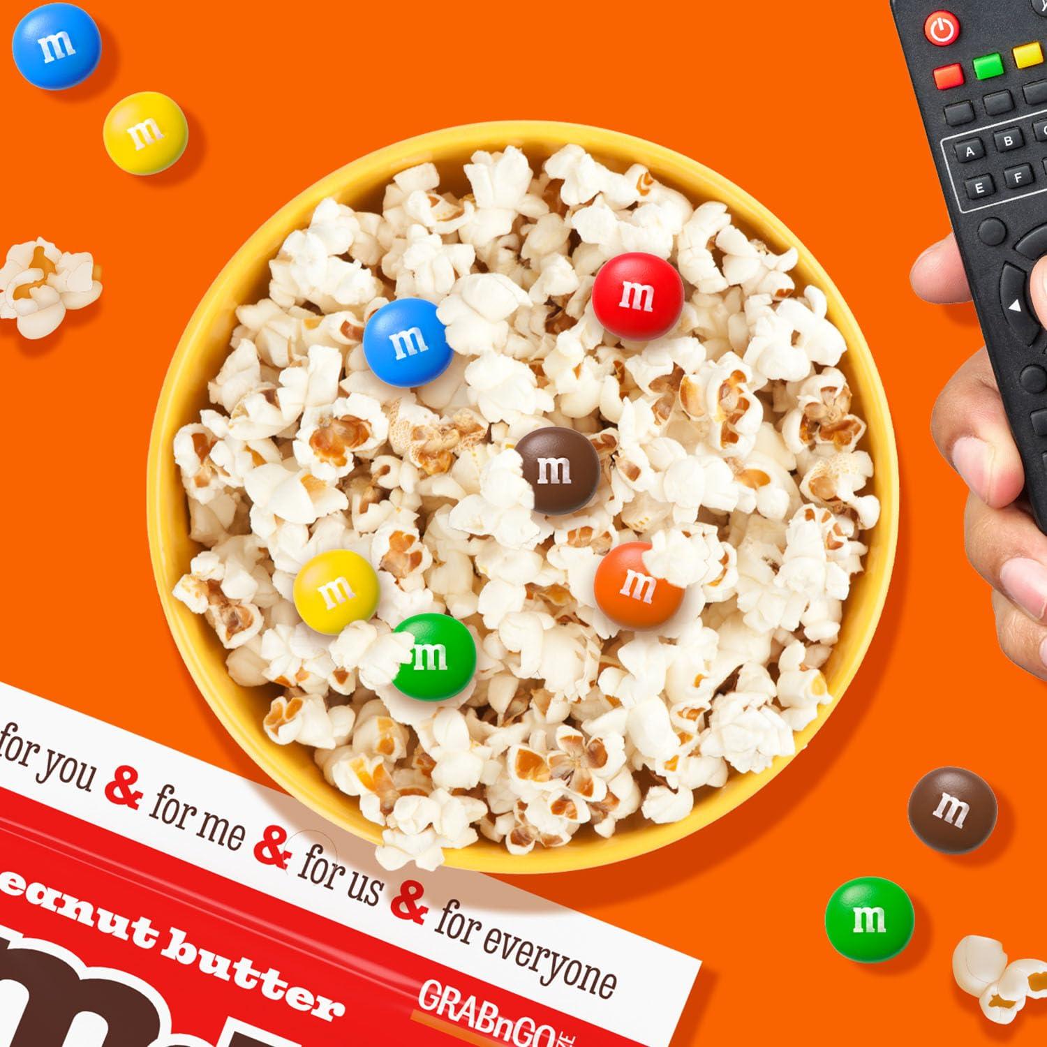 M&M\'S M&M\'S Peanut Butter Milk Chocolate Candy, Grab N Go-, 4.5 oz Resealable Bag (Pack of 8)