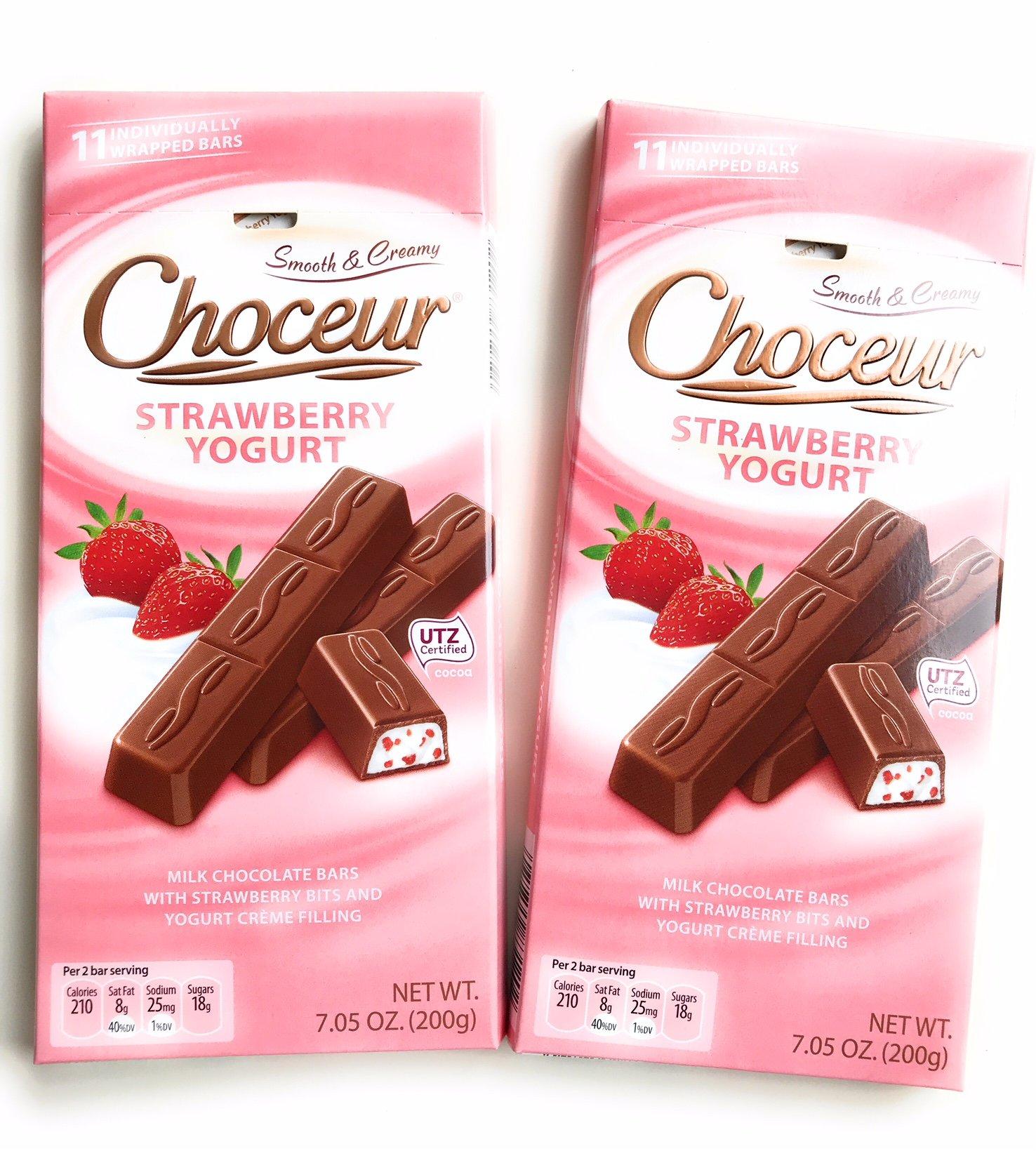 Choceur Choceur Milk Chocolate Bars with Strawberry and Yogurt (pack of 2)