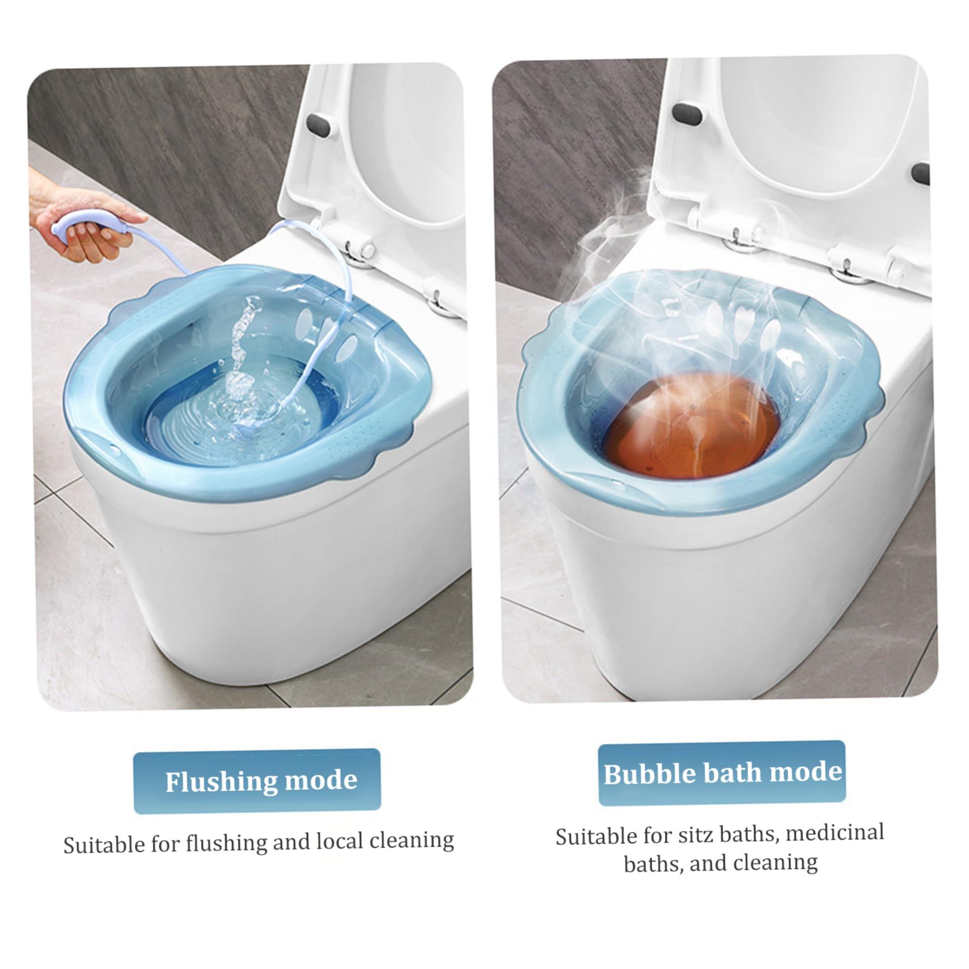 CurcKua Travel Bidet Portable Bidet Bidet Attachment For Toilet Portable Bidet For Toilet Sitz Bath Portable Over The Toilet Portable Bidet with Flusher Anti-Overflow Large-Capacity Bidet Attachment for Hemo