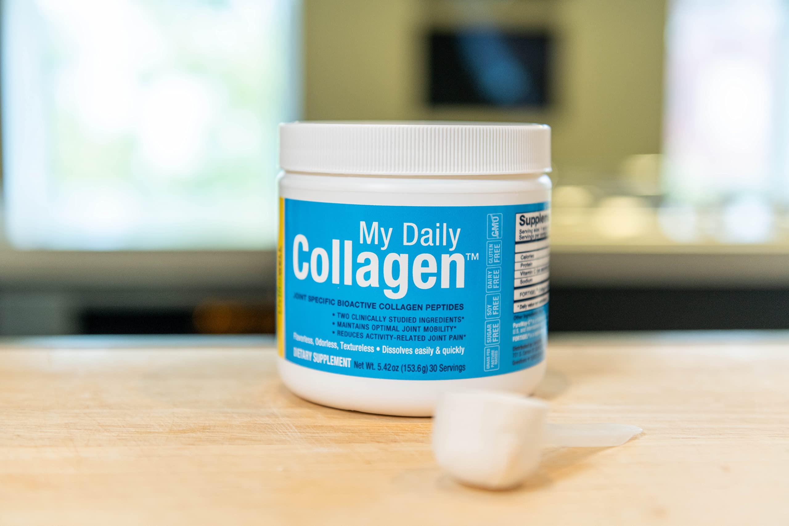 Living Well Nutraceuticals My Daily Collagen: Collagen Peptides Powder with Vitamin C for Joint Support - Perfect for Achy Knees Sore Hands and Knotted Shoulders