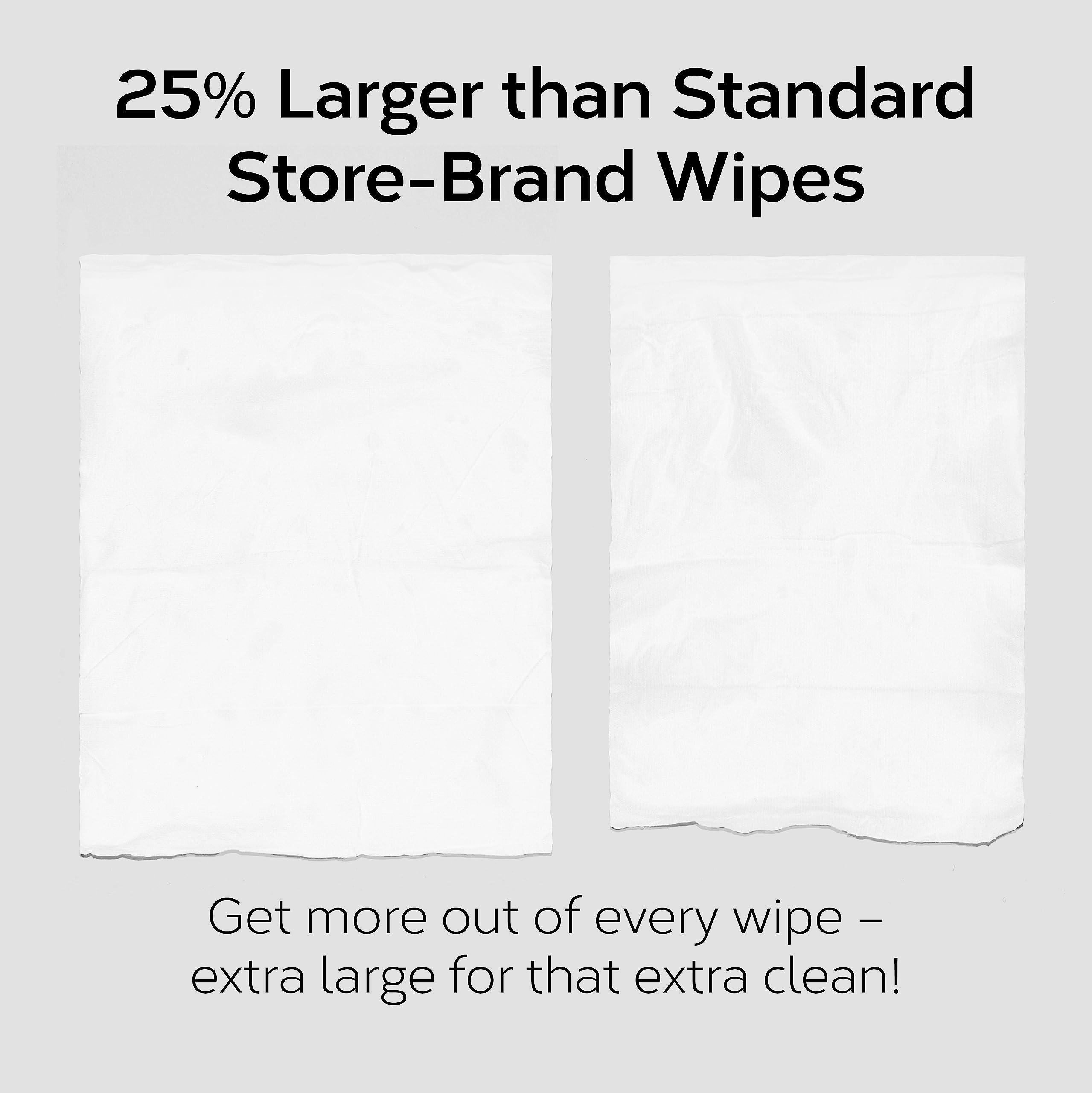Nolla Nolla Flushable Wipes - 100% Plant-Based and Biodegradable - Soft, Unscented + Soothing Aloe and Vitamin E - For Adults and Kids 180 Count (3 Packs of 60)