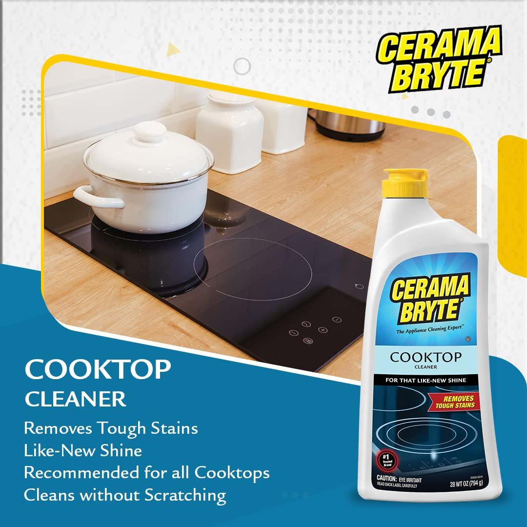 Cerama Bryte Cerama Bryte Stainless Steel Polish & Removes Tough Stains Cooktop and Stove Top Cleaner for Glass - Ceramic Surfaces, 16 & 18 Ounces, 3-18 oz + SS