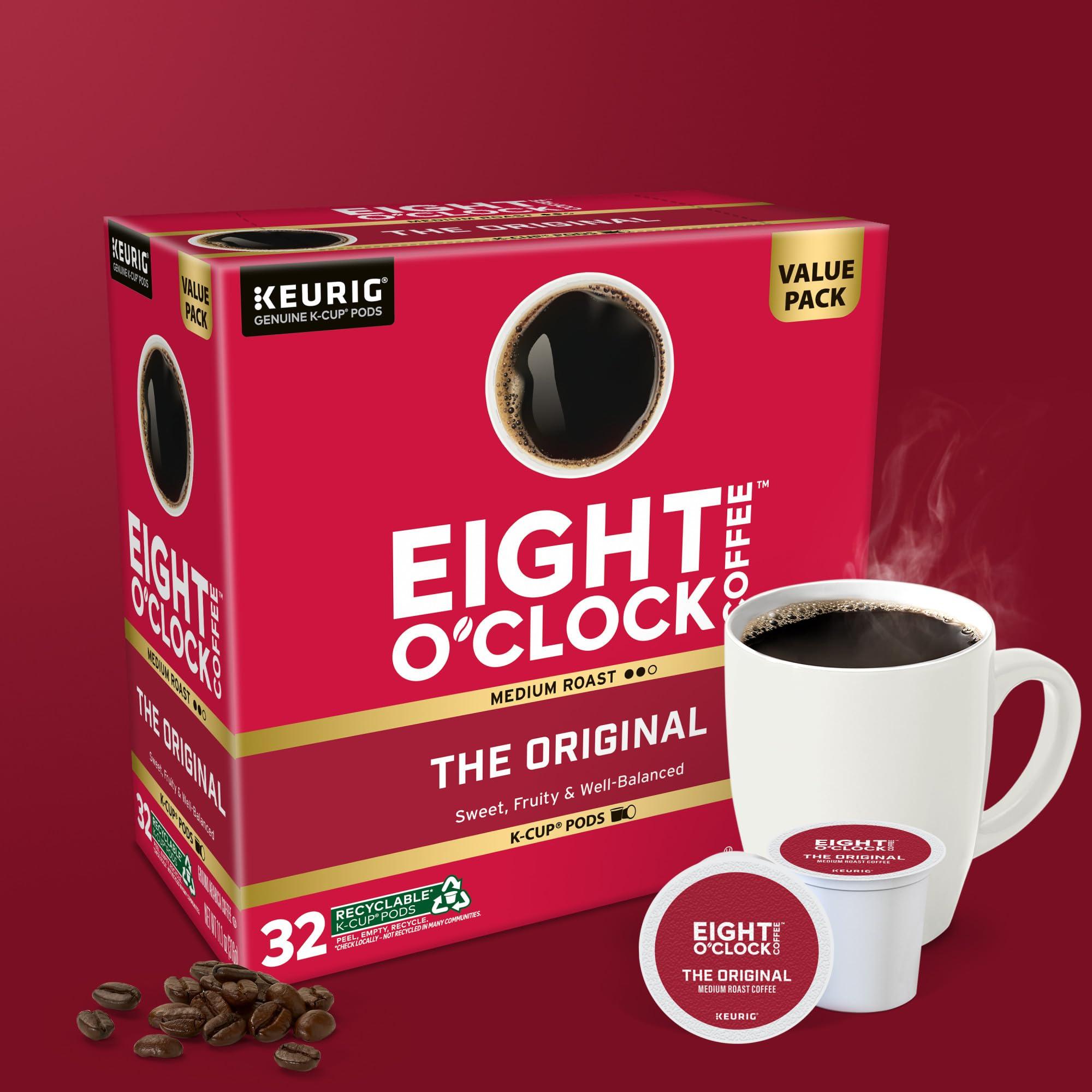 Eight O'Clock Coffee Eight O'Clock Coffee The Original, Keurig Single Serve K-Cup Pods, Medium Roast, 32 Count