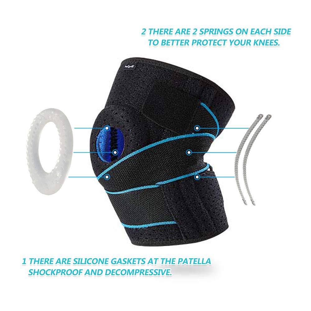 Doufurt DOUFURT Knee Brace for Women & Men Meniscus Tear, Plus Size Knee Braces for Knee Pain Relief, Arthritis, Compression Knee Support Side Stabilizers