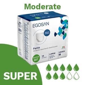 EGOSAN Egosan Super Incontinence Adult Pull Up Underwear with New Stretchable Waistband, Maximum Absorbency for Active Men and Women (Medium, 14 ct*, 14 Diapers)