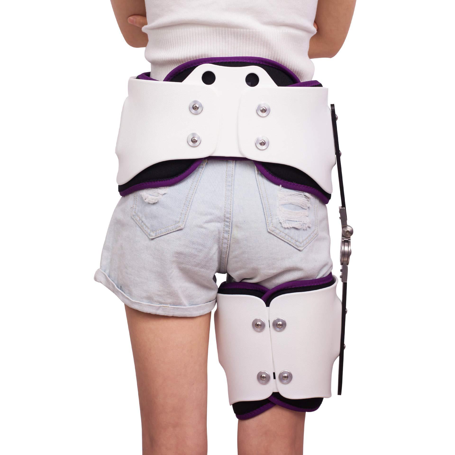 XJZHANG XJZHANG Adjustable Hip Joint Abduction Bracket Hip ROM Hinged Leg Brace Orthosis Stabilizer Hip Joint Femoral Brace Protector for Femoral Fracture