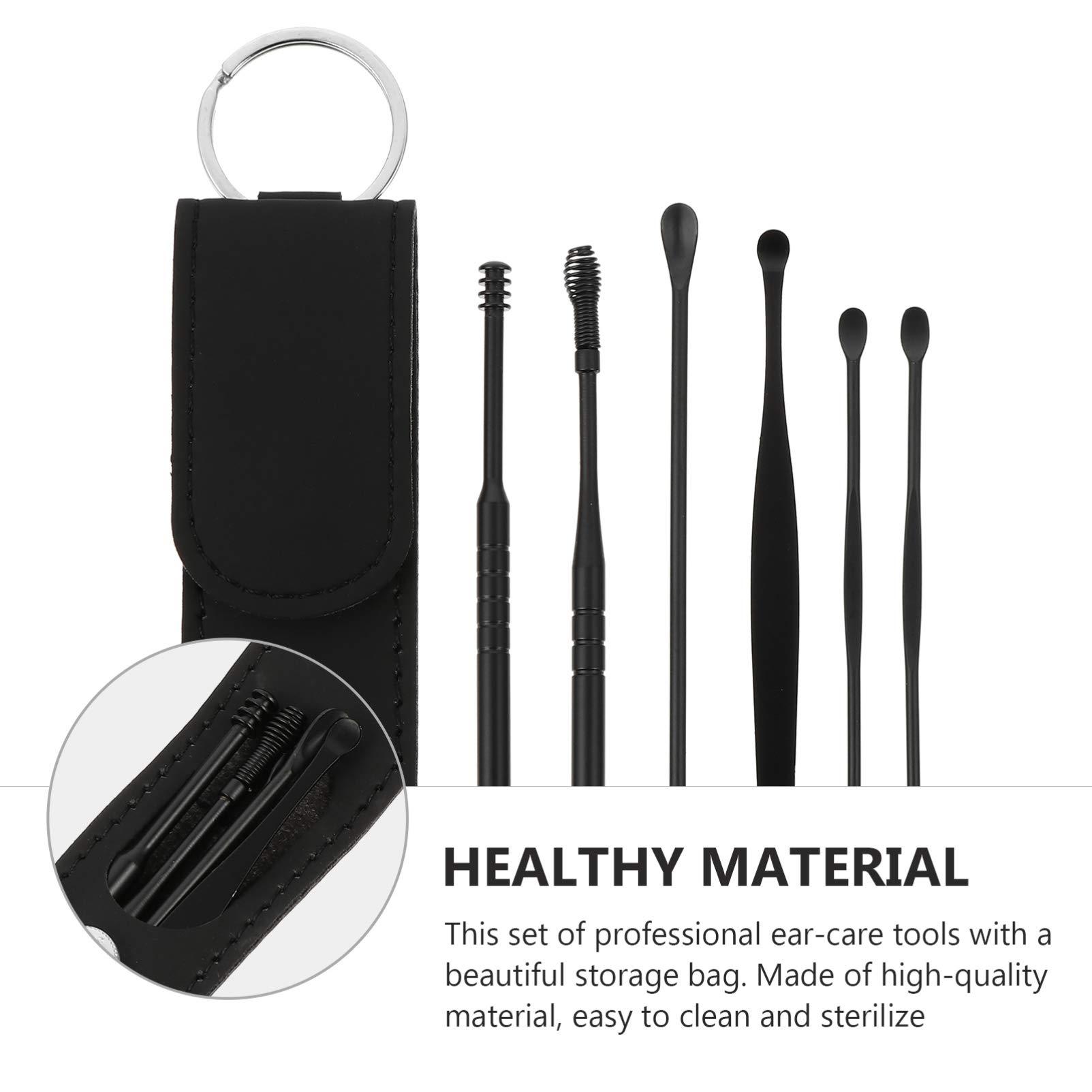 Healifty 2 Sets Ear Picking Tool Stainless Steel Ear Spoon Ear Picks Spiral Ear Clean Tool Ear Wax Picker Ear Wax Removal Tool Ear Cleaner Kit Ear Wax Cleaner Stainless Steel Earpick