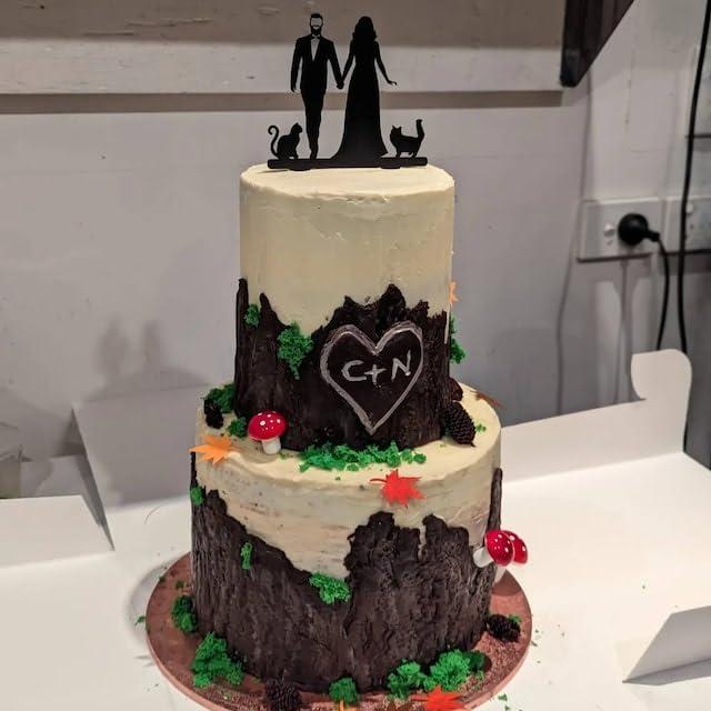 snzazhe Excavator wedding cake topper,Custom Cake Topper,Funny Cake Topper,Excavator,Construction Truck Cake Topper,Bulldozer Cake Topper for Anniversary Birthday Wedding Shower Party Dessert Cake Decor.