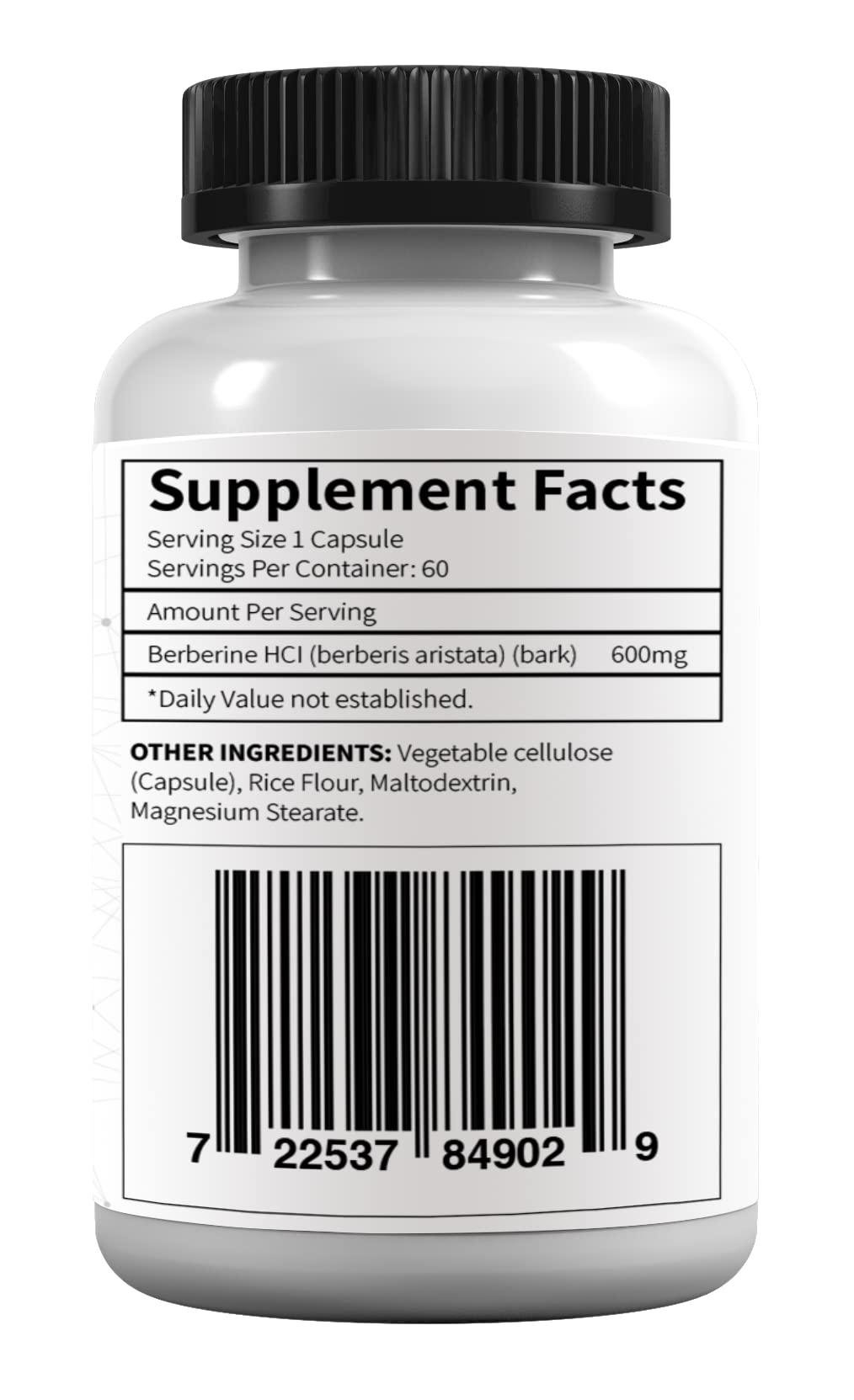 Research Labs Research Labs 1500mg Clinical Grade Berberine High Absorption Formula & BerberQuil™ Support. 90 Total Capsules