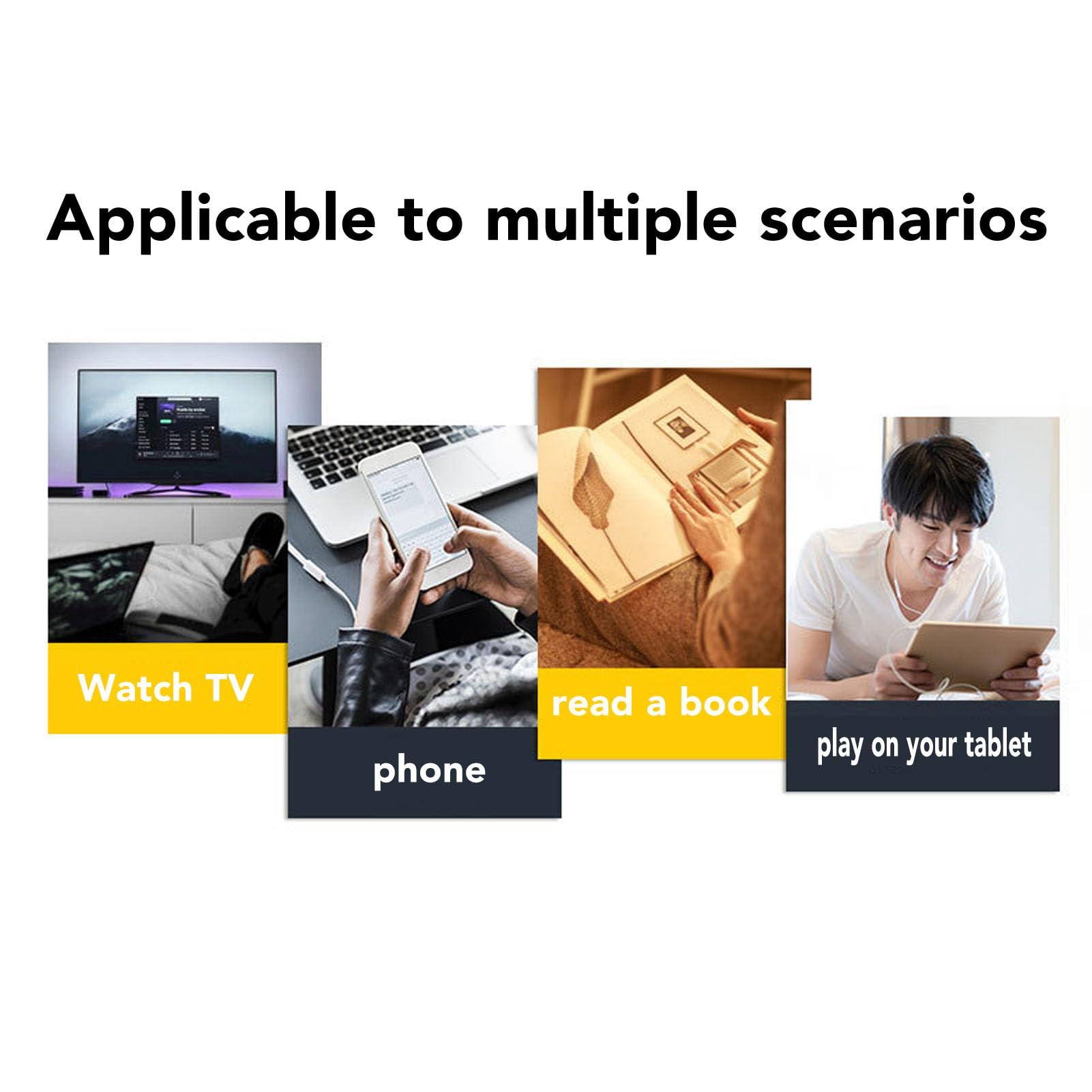 GOWENIC Lazy Glasses Bed Prism Glasses, Horizontal Spectacles HD Lie Down Eyeglasses for Lying Down Reading and Watching TV, 90 Horizontal Reflection, Black