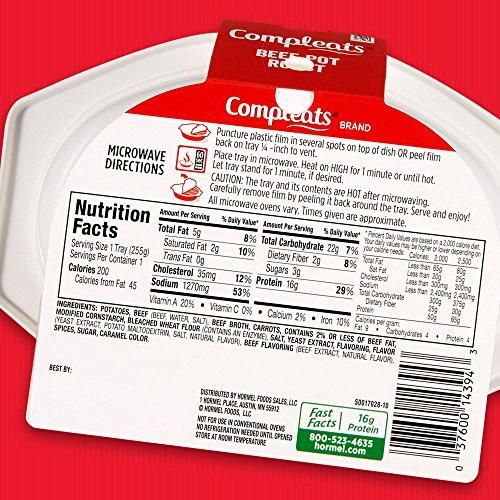 Compleats HORMEL COMPLEATS Beef Pot Roast Microwave Tray, 9 Ounces (Pack of 6)
