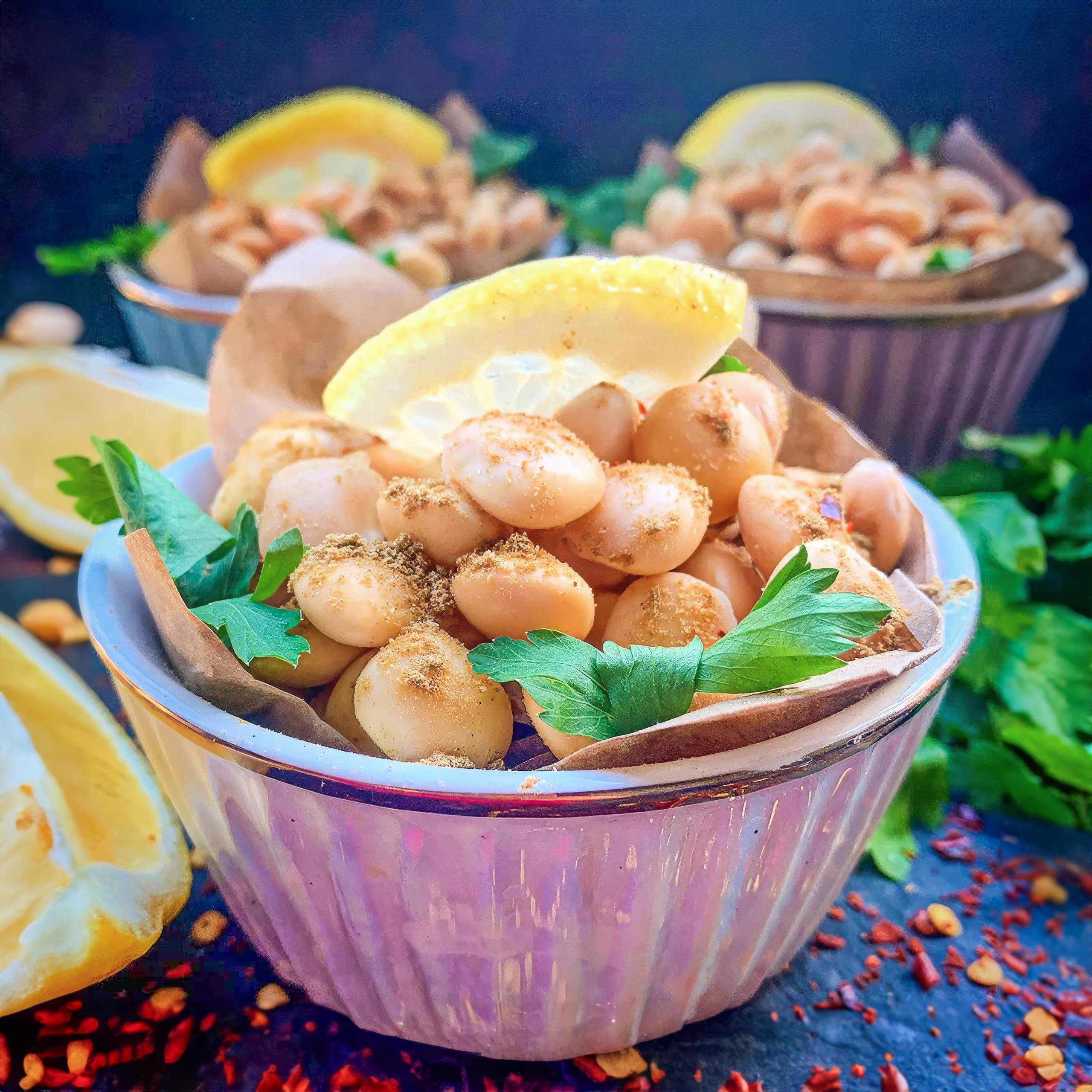 TAZAH Lupini Beans Dry 14.11oz (400g) - Imported Dried Lupin Beans in Resealabe Bag