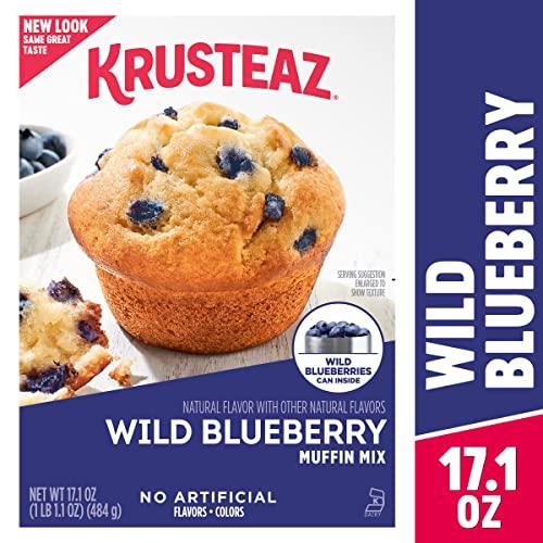 Krusteaz Krusteaz Wild Blueberry Muffin Mix, Includes Wild Blueberries Can, 17.1 oz Box
