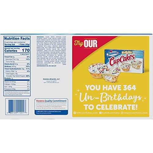 Hostess Hostess Brands Hostess Cup Cake Multi Pack, Choc,8 Count (Pack of 1)-1.59 Oz Cakes, 12.7 Oz, (197038)