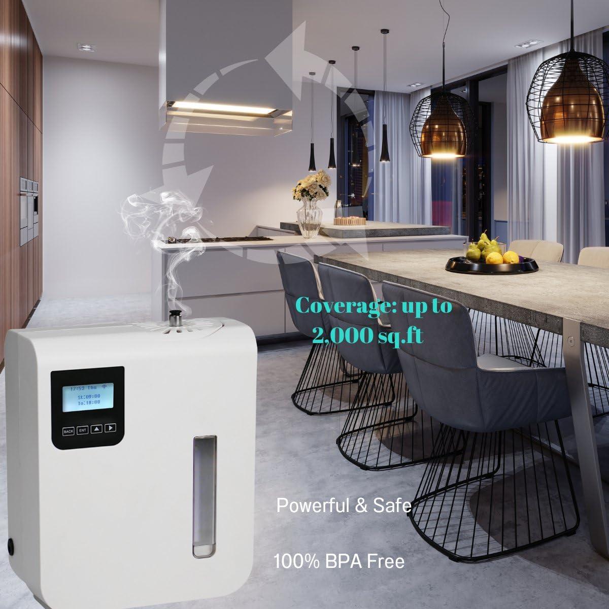 USMLMOOT USMLMOOT Smart Scent Air Machine for Home - Waterless Essential Oil Diffuser with Cold Air Diffusion Technology, HVAC Scent Diffuser 300ml for Large Room, Professional Atomizing Cover Up to 2,000 SF.