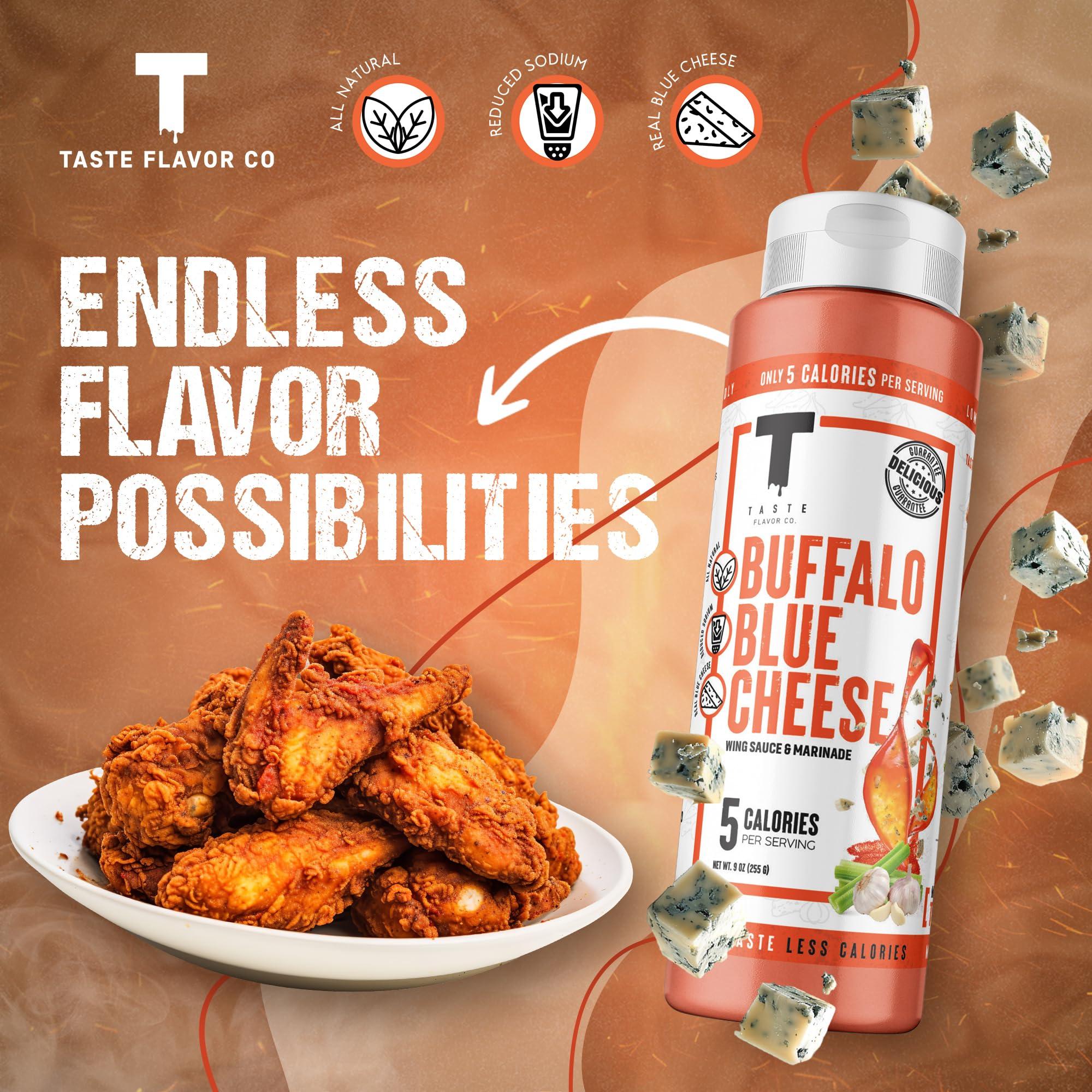 Taste Flavor Co. Taste Flavor Co. Spicy Garlic Parm, Wing Sauce and Marinade, Great Tasting, Keto Friendly, Low-Calorie Sauce