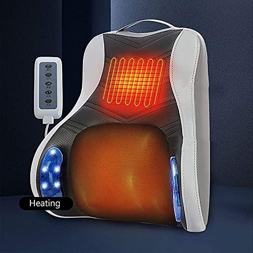 SMSOM SMSOM Back Massager - Back and Neck Massager Pillow, Heat Deep Tissue Kneading Massage for Full Body Muscle, Best Relaxation Gifts (Color : Gray)