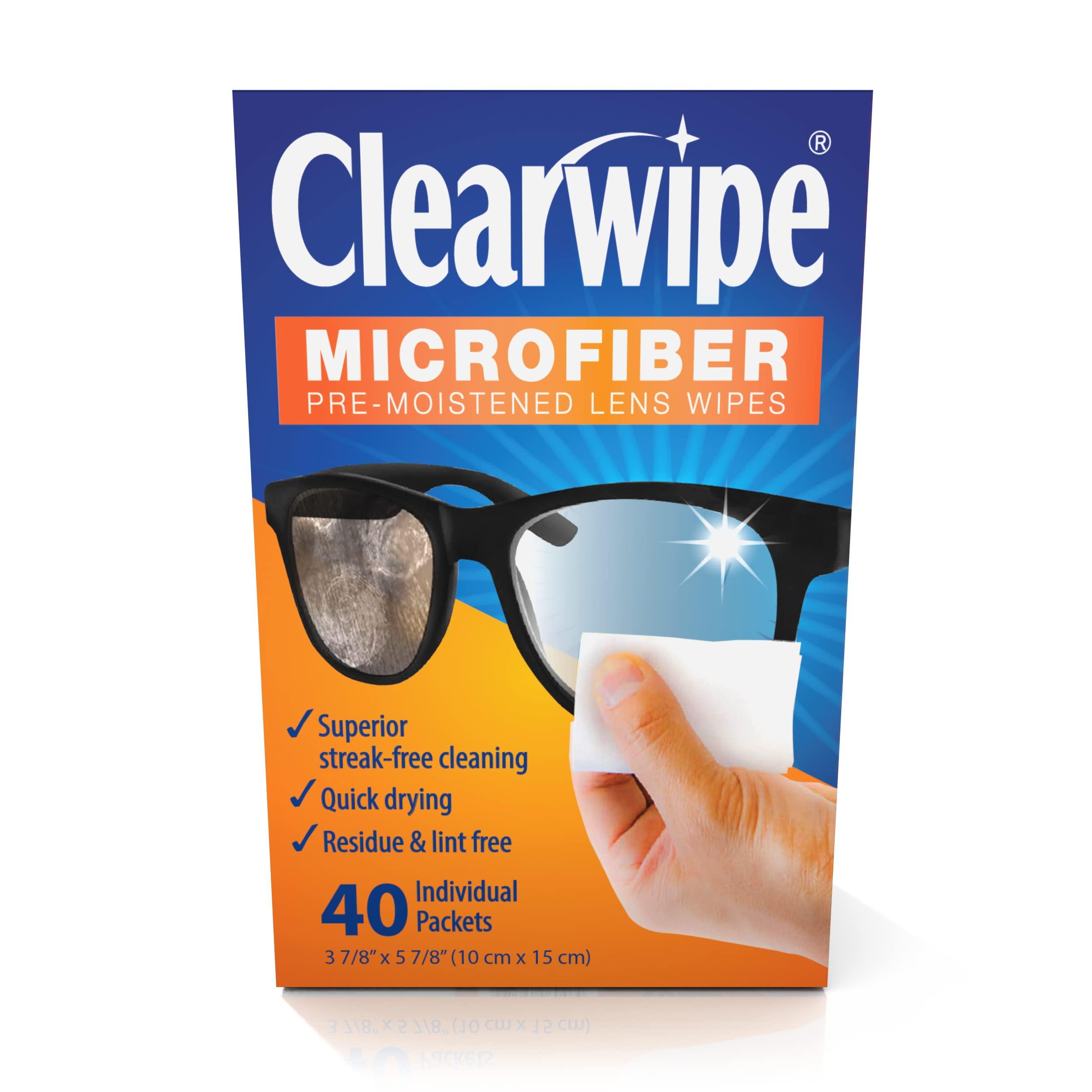 Clearwipe ClearWipe Microfiber Wipes, White, 40 Count