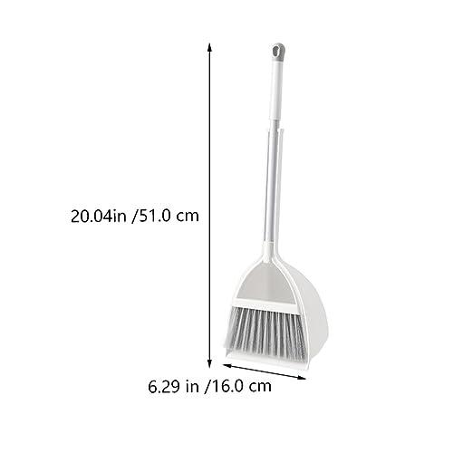 Ipetboom Dustpan Brush Set Mini Broom with Dustpan Little Housekeeping Helper Handle Upright Dustpan Floor Sweeping Tool for Home Office Shop Kitchen