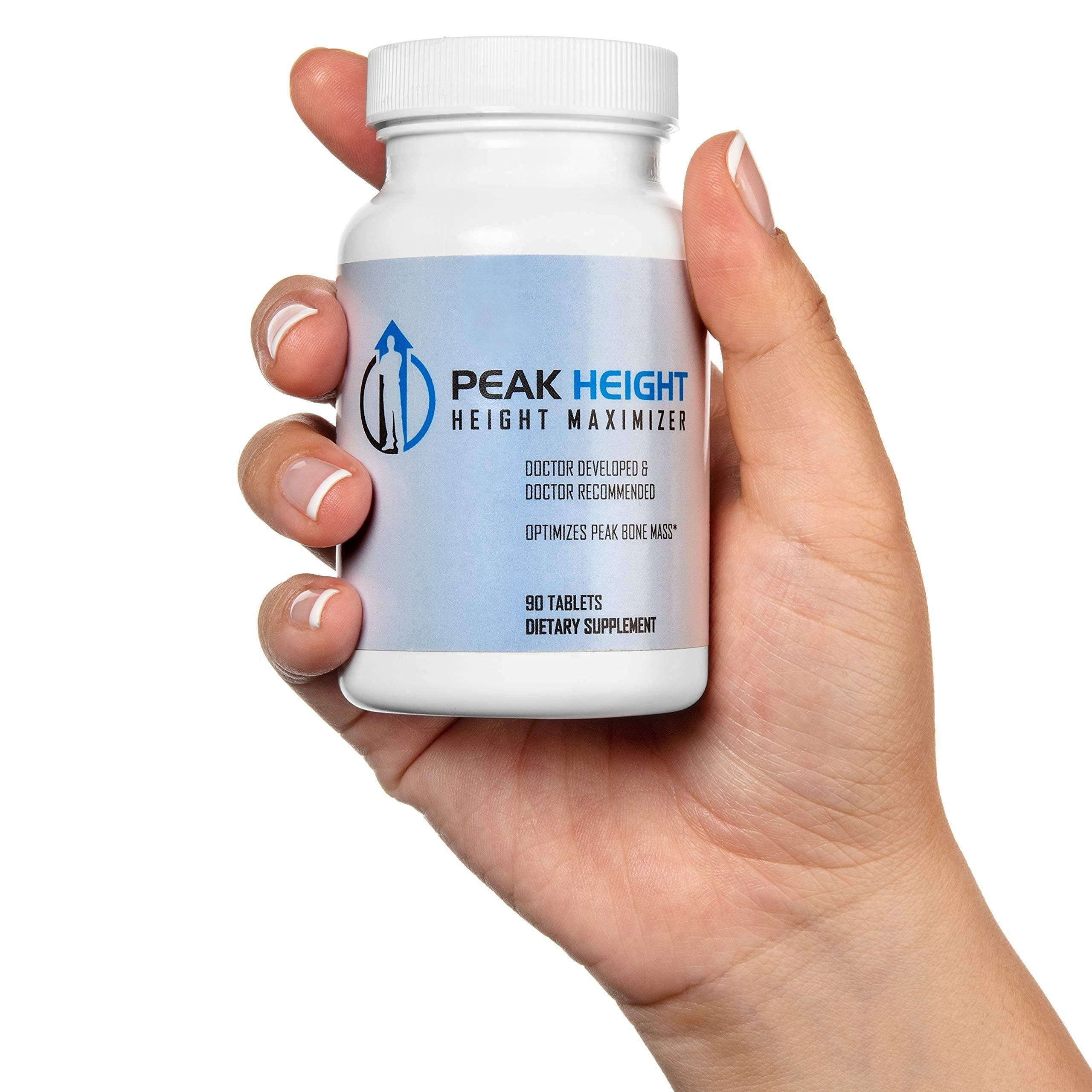 Peak Height 1 Grow Taller Height Pill Supplement-Peak Height 6 Month Supply-Height Supplement-Doctor Recommended, 90 tablets( pack of 6)