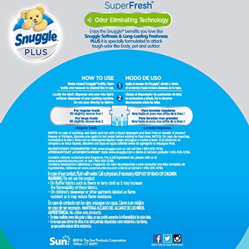 Snuggle Snuggle Plus Super Fresh Liquid Fabric Softener with Odor Eliminating Technology, 31.7 Fluid Ounce (Packaging May Vary)