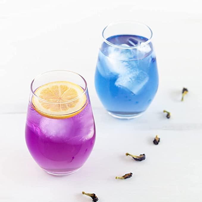 HUNCHAI HUNCHAI Butterfly pea Flowers Whole 500 g. Dried Herb 100% for Blue & Purple Drinks and Food Coloring