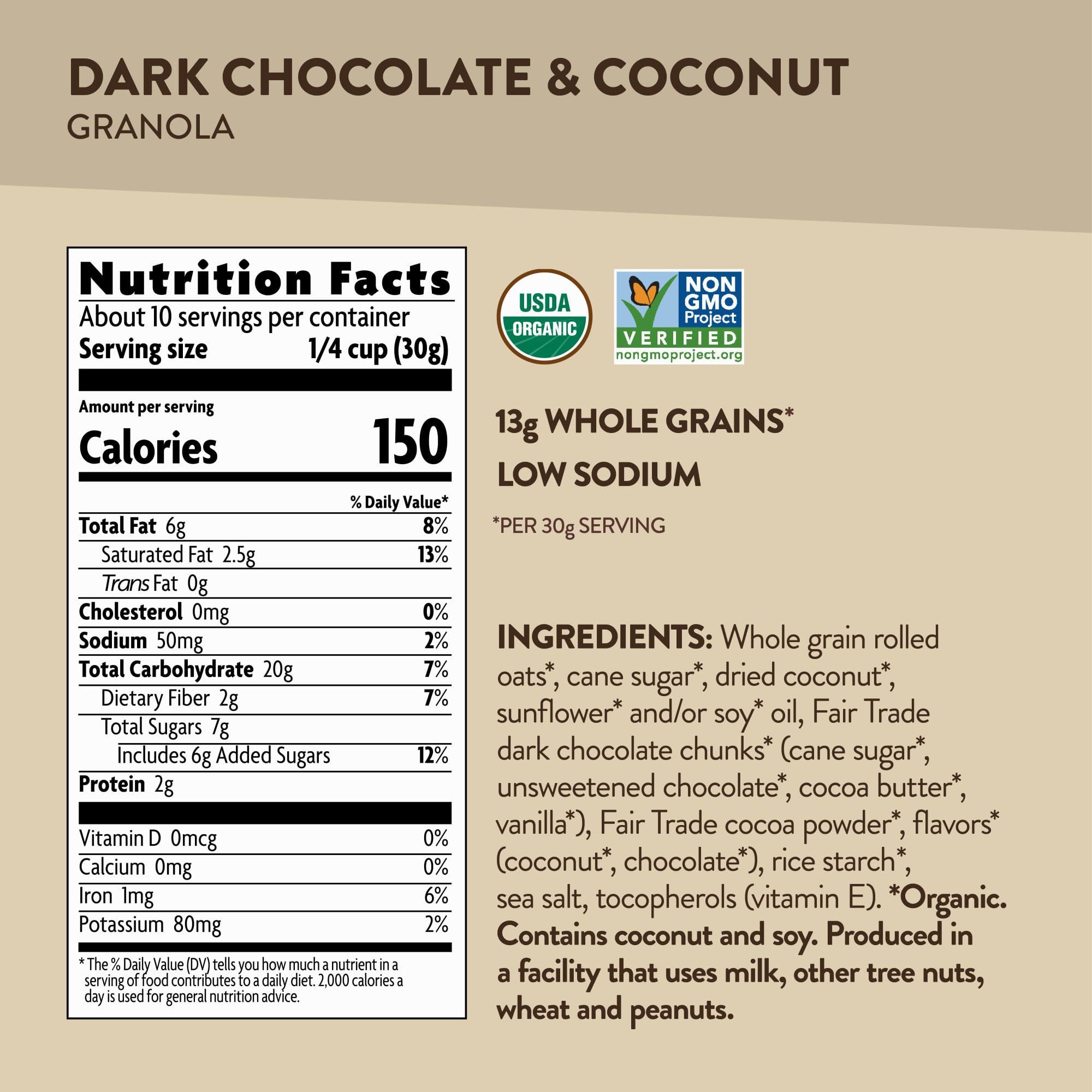 Love Crunch Love Crunch Organic Dark Chocolate & Coconut Granola, 11.5 oz (Pack of 1), Non-GMO, Fair Trade, by Nature\'s Path