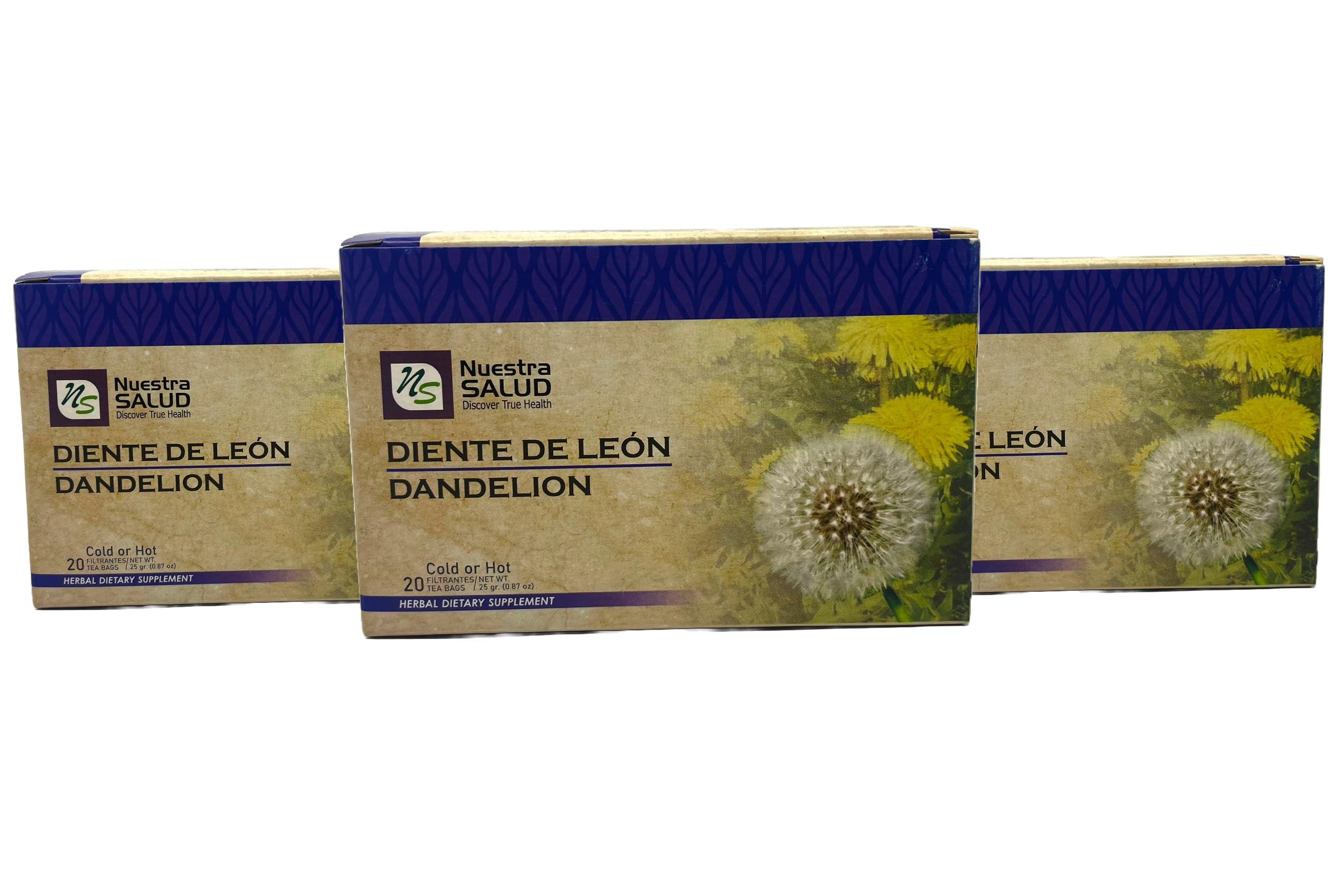 CIK Naturals Dandelion Tea Diente de Leon Te (60 tea bags) Value Pack 100% Natural and Caffeine Free