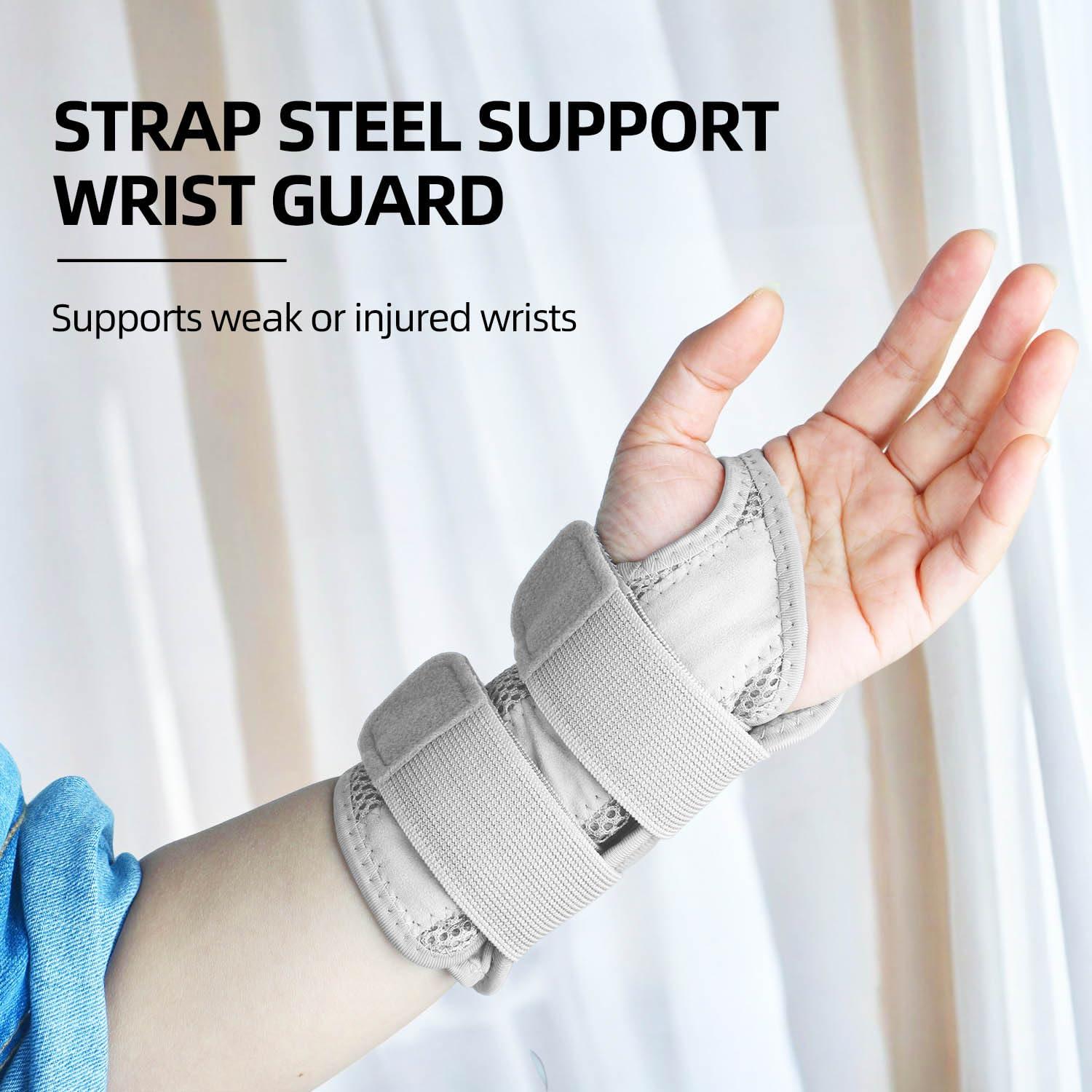 Kecartu Wrist Brace for Carpal Tunnel Pain Relief, Wrist Support Splint for Women Men,Sprain, Repetitive Strain, Adjustable Hand Brace for Sleeping Fits Right Left Hand for Arthritis (Grey, Left Hand, S/M)