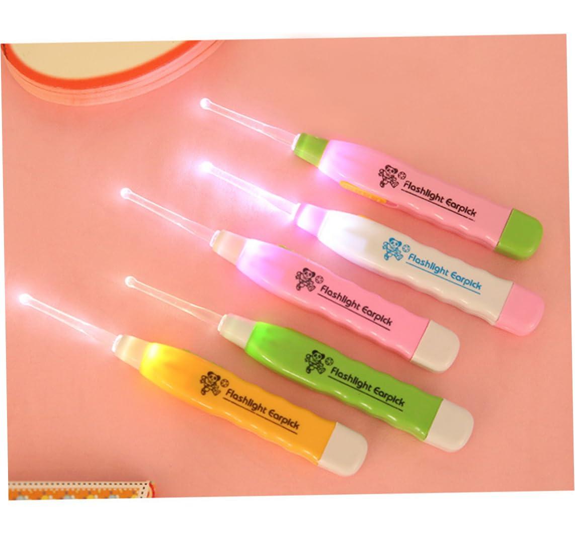 Generic 2 PCS LED Ear Spoon Flash Ear Wax Pick Remover Tool Ear Cleaner for Earwax Removal