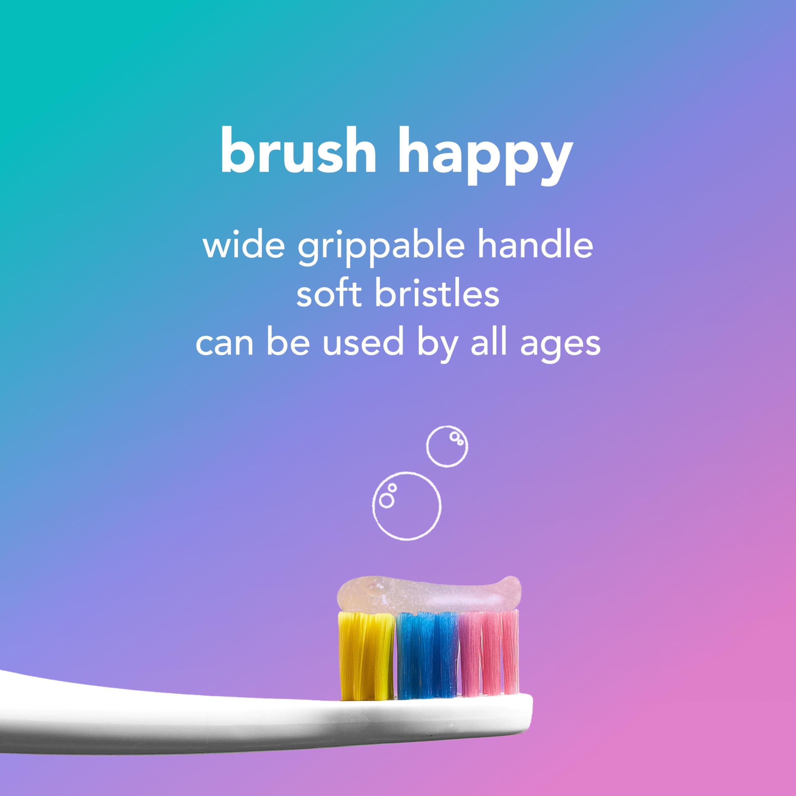 hello hello Unicorn Baby and Toddler Soft Toothbrush for All Ages, BPA Free, Easy to Grip Handle, 6 Count