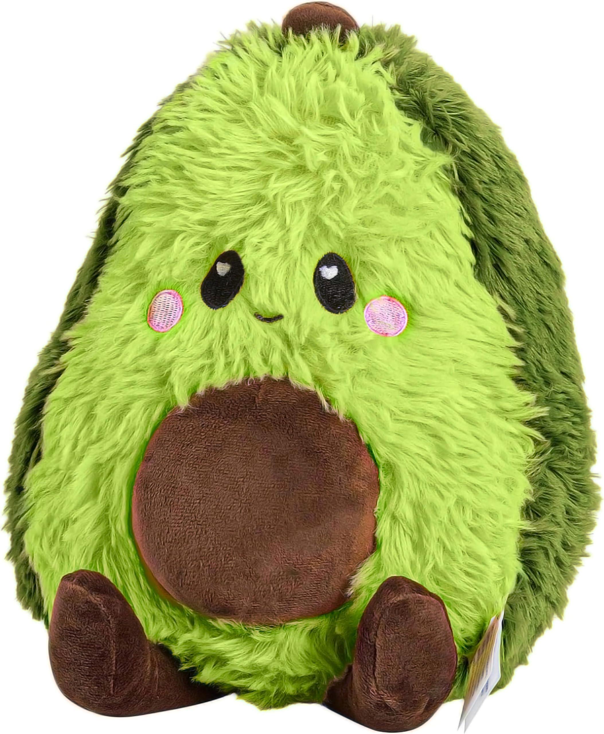 Happy Fuel Avocado Microwavable Unscented Heating Pad for Women and Kids- Cute Soft Cozy Pillow Plush Heatable Warm Stuffed Animals - Kawaii Hot and Cold Plushie Food Toy - Avocado Gifts for Girls and Boys