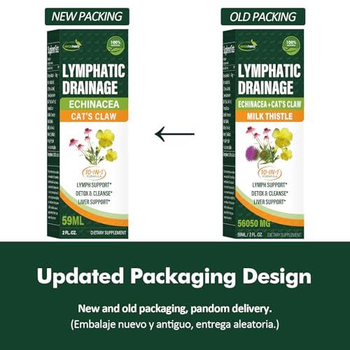 Verdeherb Verdeherb Cleavers Lymphatic Drainage Drops Enhance Lymph System Detox Cleanse, Echinacea, Milk Thistle, Cats Claw, Turmeric, Dandelion, Burdock Immune Support Supplement. 2oz