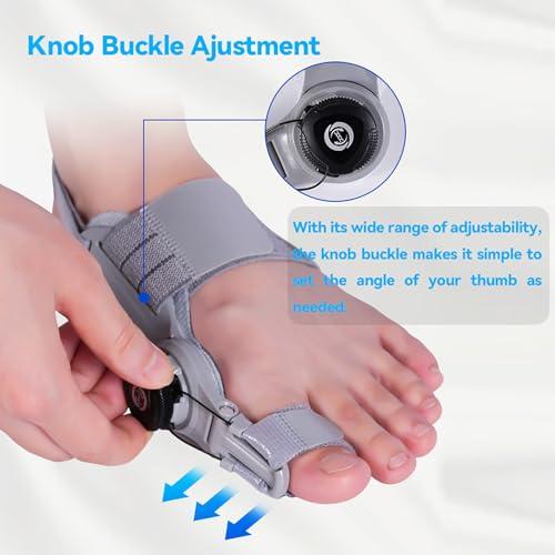 Shengchuang Bunion Corrector for Man and Women Big Toe, Adjustable Bunion Splint for Bunion Relief, Orthopedic Toe Straightener with Anti-slip Heel Strap and Silicone Pad, Suitable for Left and Right Feet.