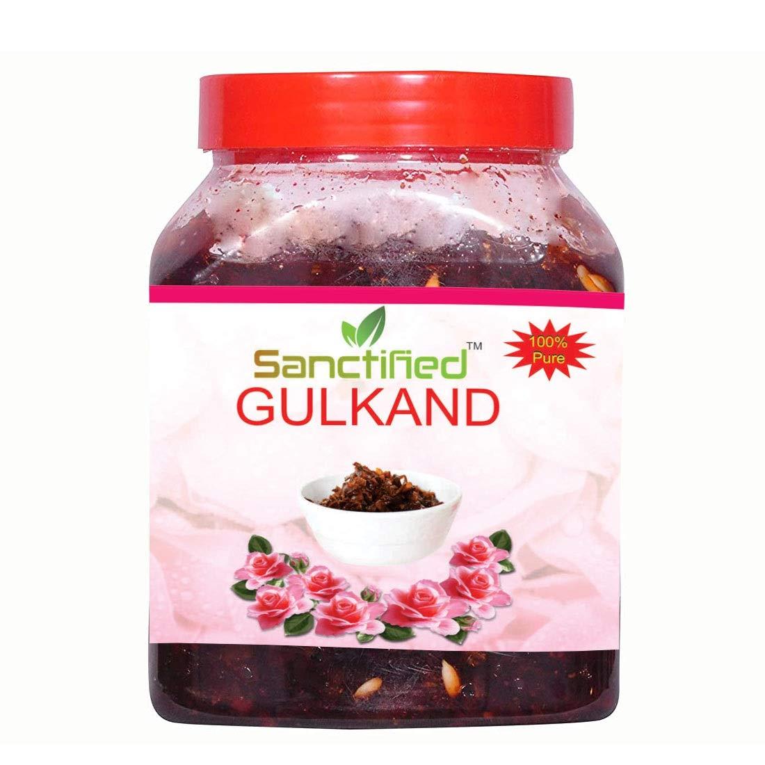 SANCTIFIED SANCTIFIED Gulkand (Rose Petal Preserve) 500 gm Sweet Preserve Made from Rose Petals l mouthfreshners l Made with 100% Natural Herbs