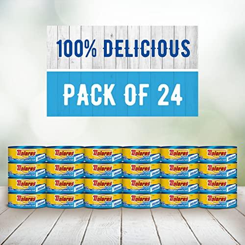 Dolores Dolores Tuna Chunk Light Yellowfin Tuna in Water, 5oz Canned Tuna, 24 Pack